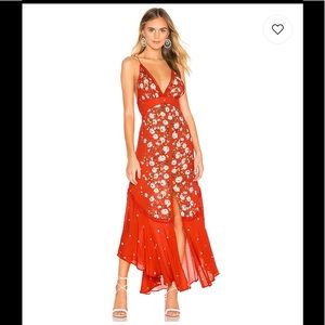 NWT Paradise Printed Maxi Dress in Red
Free People